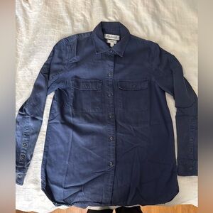 Madewell Navy Blue Workwear Cotton Utility Collared Shirt